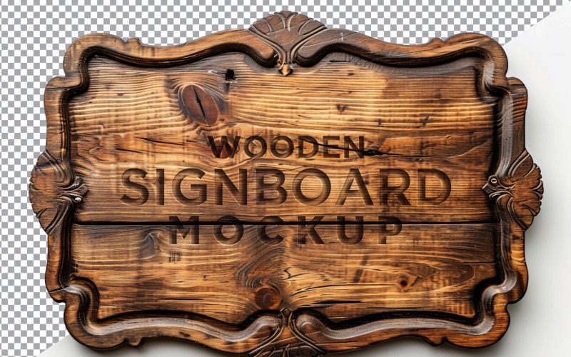 Vintage Wooden Signage Mockup Template 10 Product Mockup