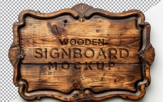 Vintage Wooden Signage Mockup Template 10