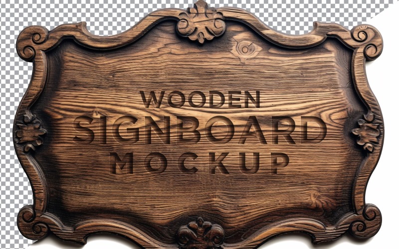 Vintage Wooden Signage Mockup Template 11 Product Mockup