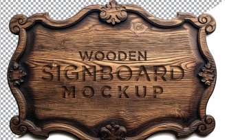 Vintage Wooden Signage Mockup Template 11