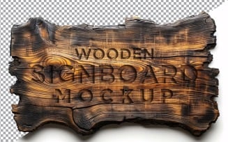 Vintage Wooden Signage Mockup Template 12