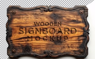 Vintage Wooden Signage Mockup Template 13