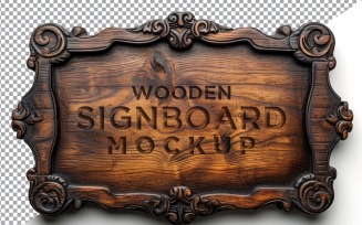 Vintage Wooden Signage Mockup Template 16