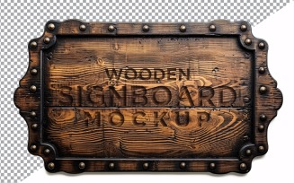 Vintage Wooden Signage Mockup Template 17