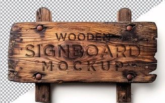 Vintage Wooden Signage Mockup Template 18