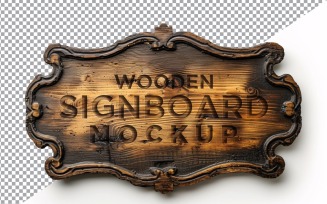 Vintage Wooden Signage Mockup Template 19