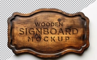 Vintage Wooden Signage Mockup Template 20