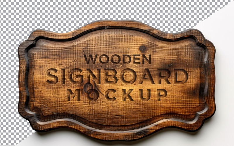 Vintage Wooden Signage Mockup Template 20 Product Mockup