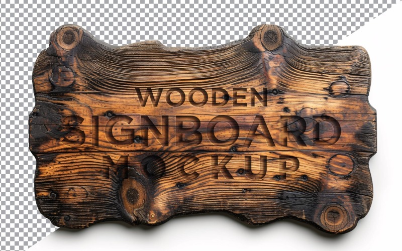 Vintage Wooden Signage Mockup Template 21 Product Mockup