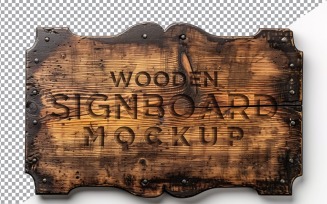 Vintage Wooden Signage Mockup Template 23