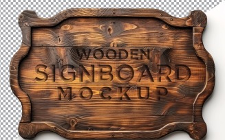 Vintage Wooden Signage Mockup Template 24