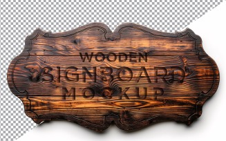 Vintage Wooden Signboard Mockup 11