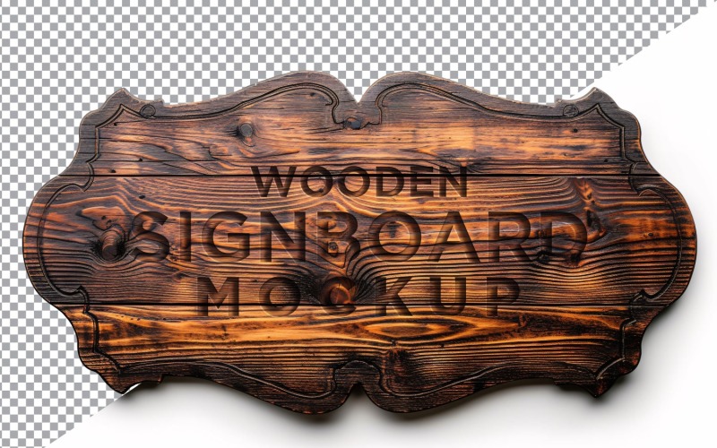 Vintage Wooden Signboard Mockup 11 Product Mockup
