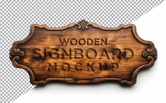 Vintage Wooden Signboard Mockup 18