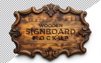 Vintage Wooden Signboard Mockup 22