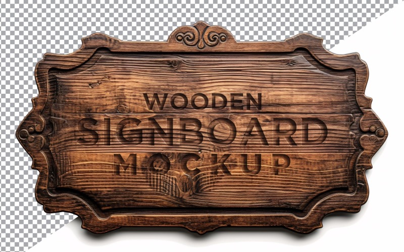Vintage Wooden Signboard Mockup 25 Product Mockup