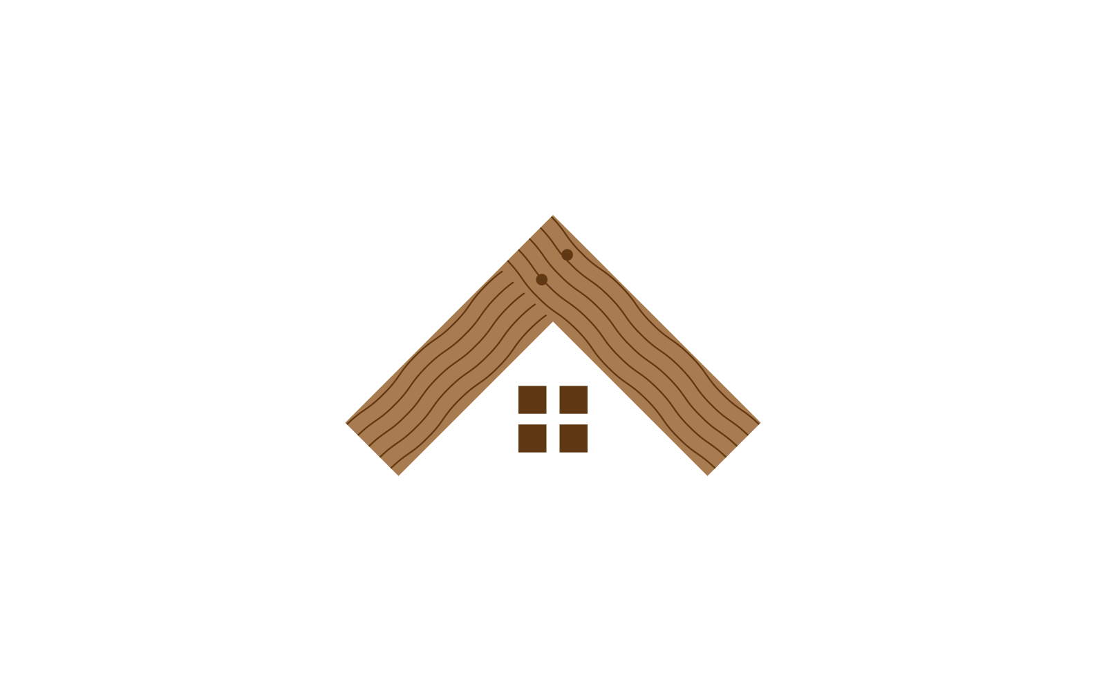 Wood house logo icon vector flat design