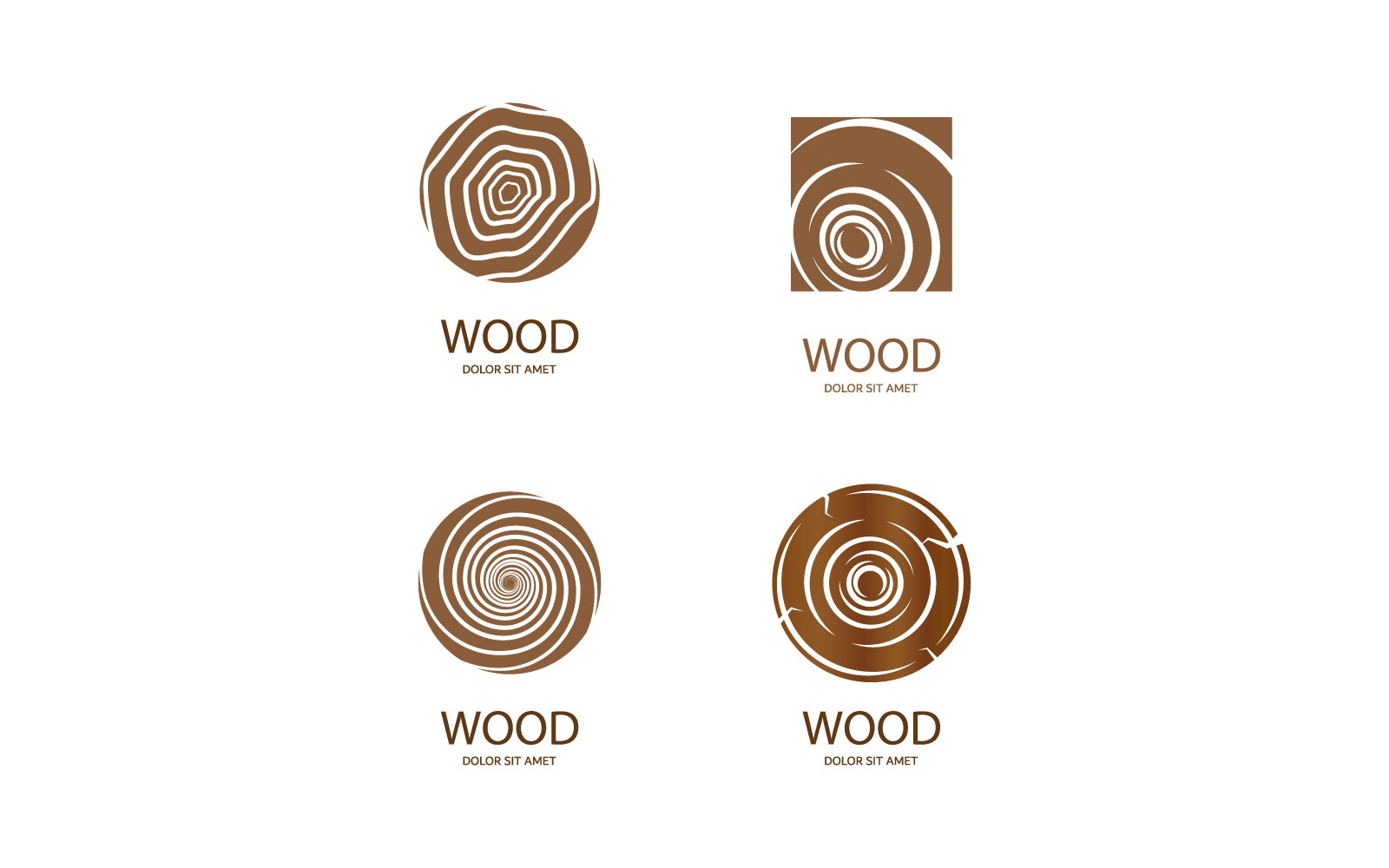 Wood logo design illustration vector flat design Logo Template