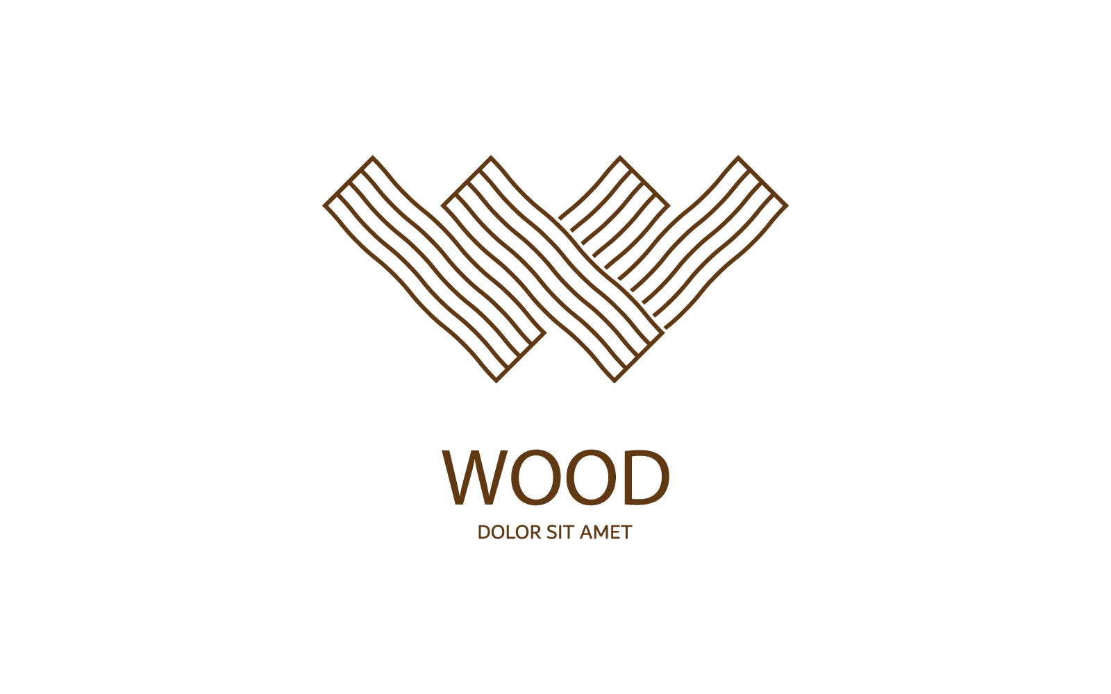 Wood logo icon vector flat design Logo Template