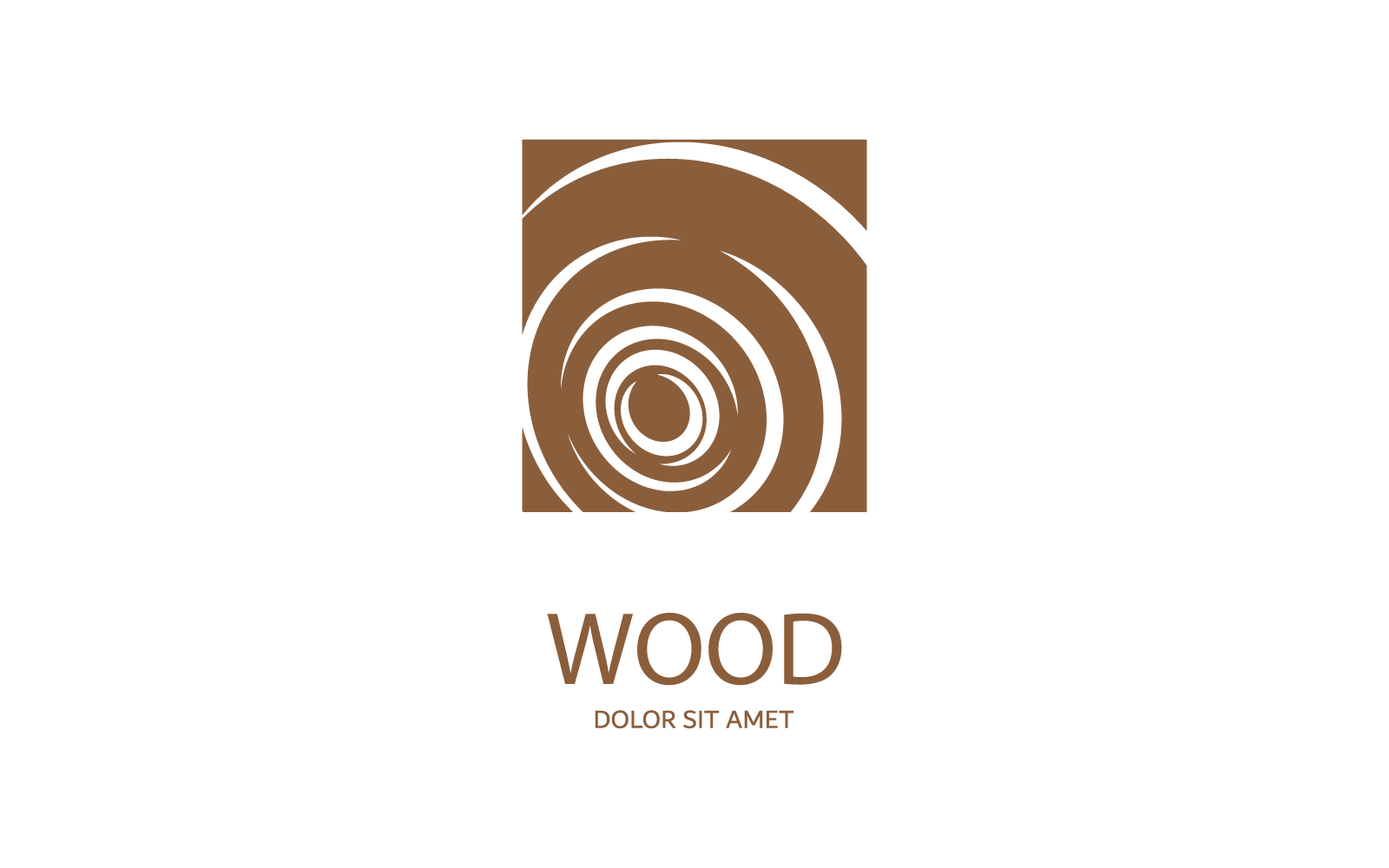 Wood logo illustration icon vector flat design Logo Template