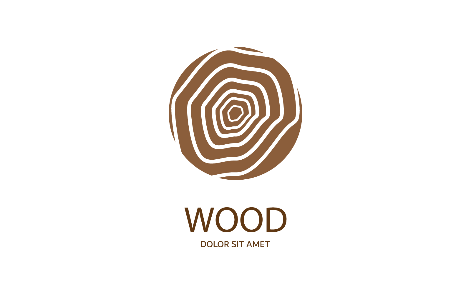 Wood logo template vector flat design