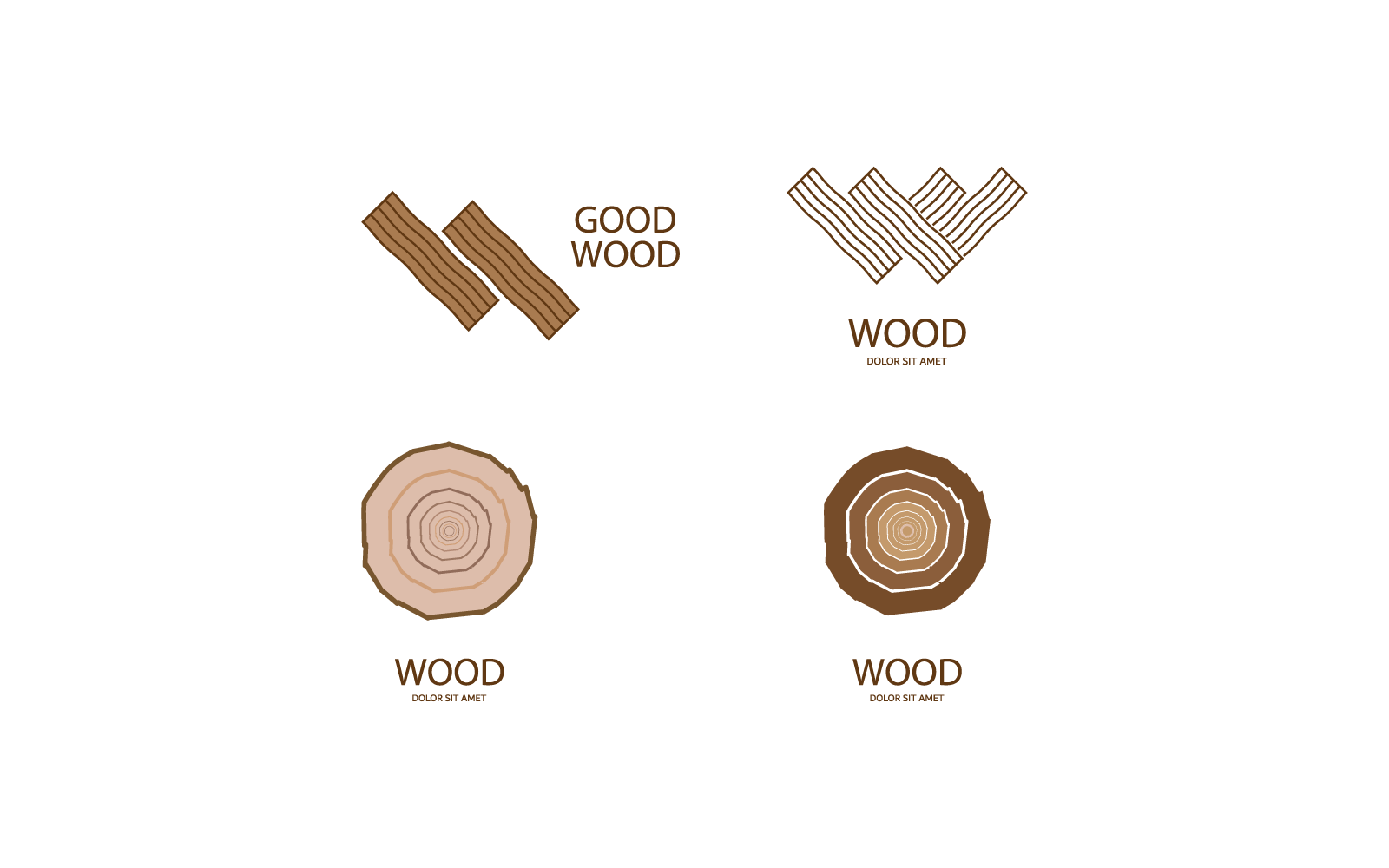 Wood logo vector design illustration
