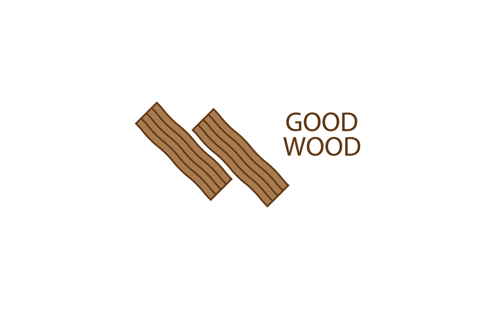 Wood logo vector flat design template
