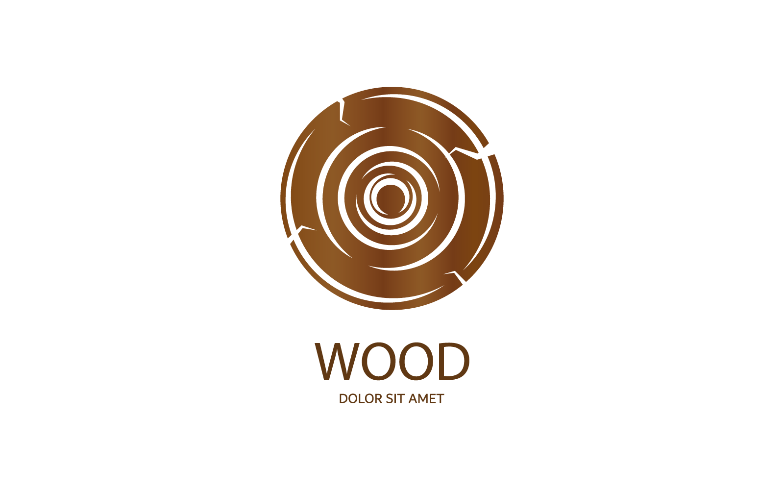 Wood logo vector illustration flat design template