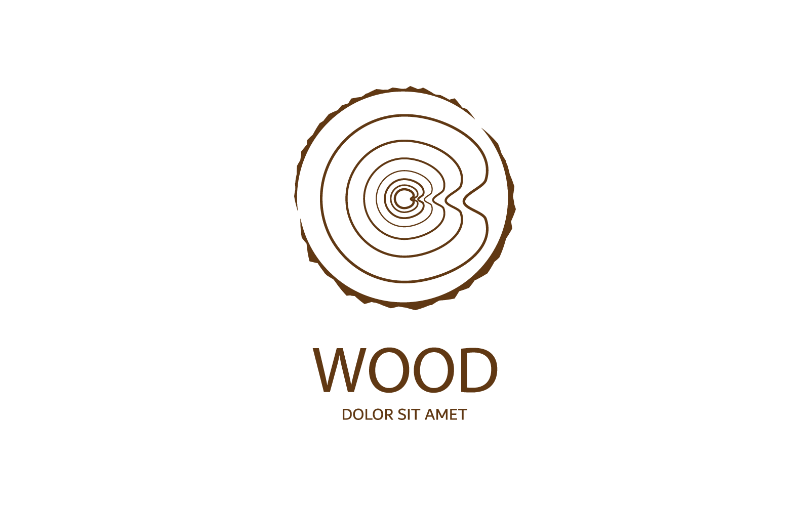 Wood logo vector illustration flat design Logo Template