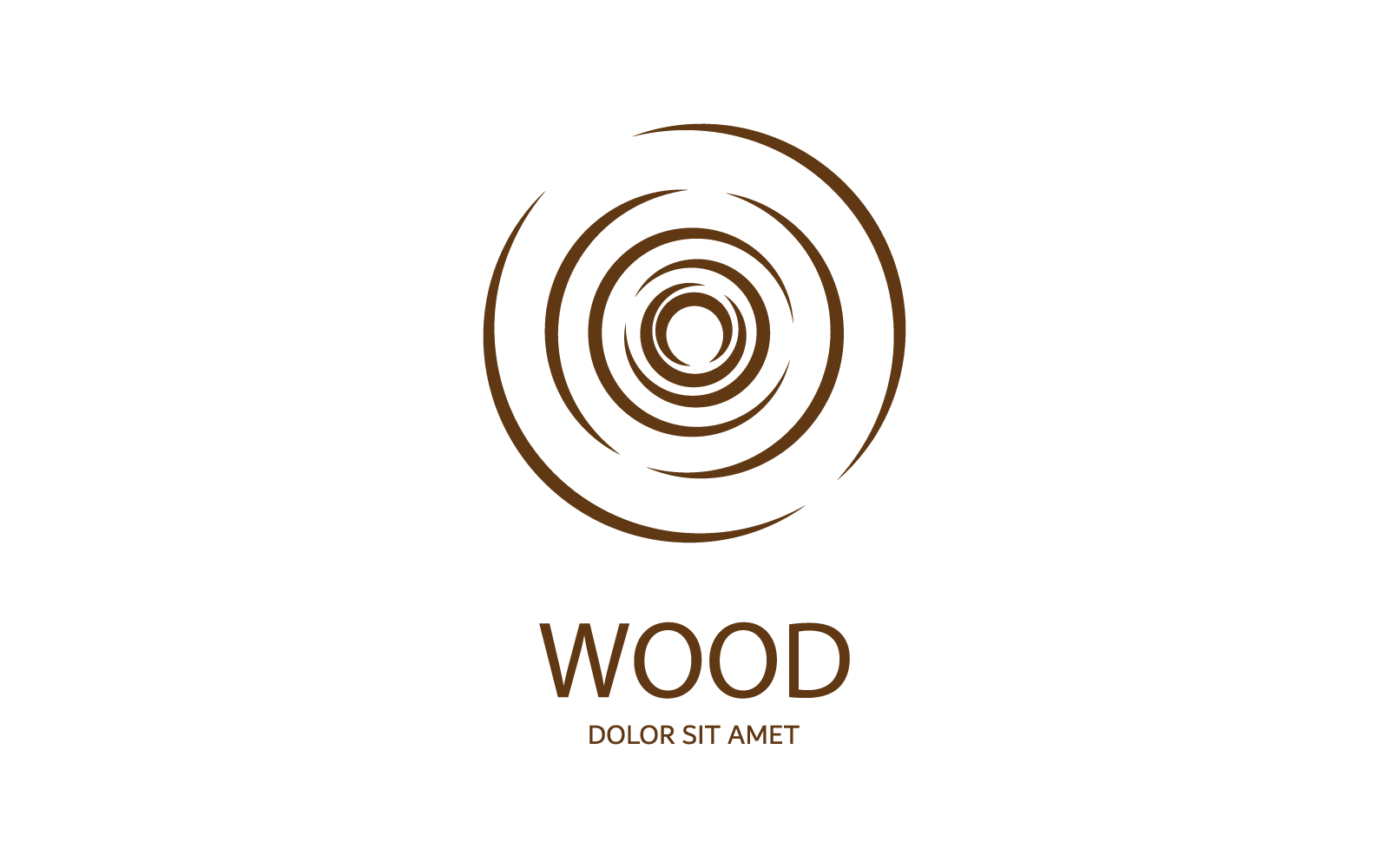 Wood logo vector template flat design