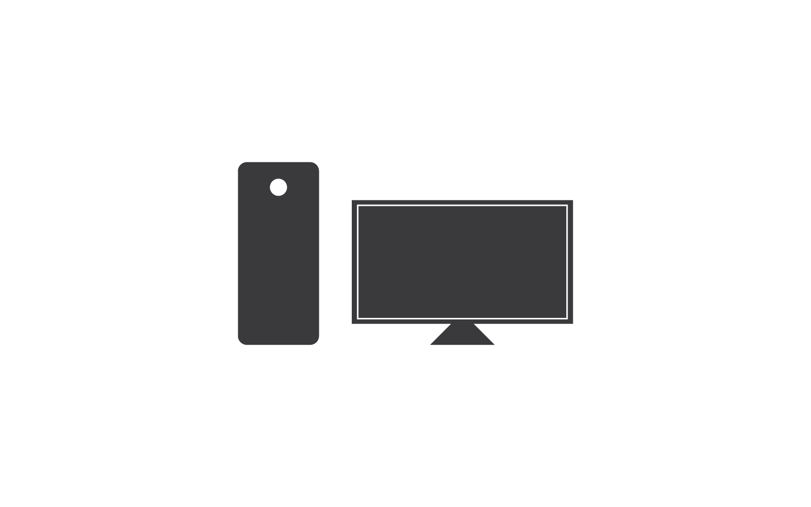 Computer icon vector flat design template