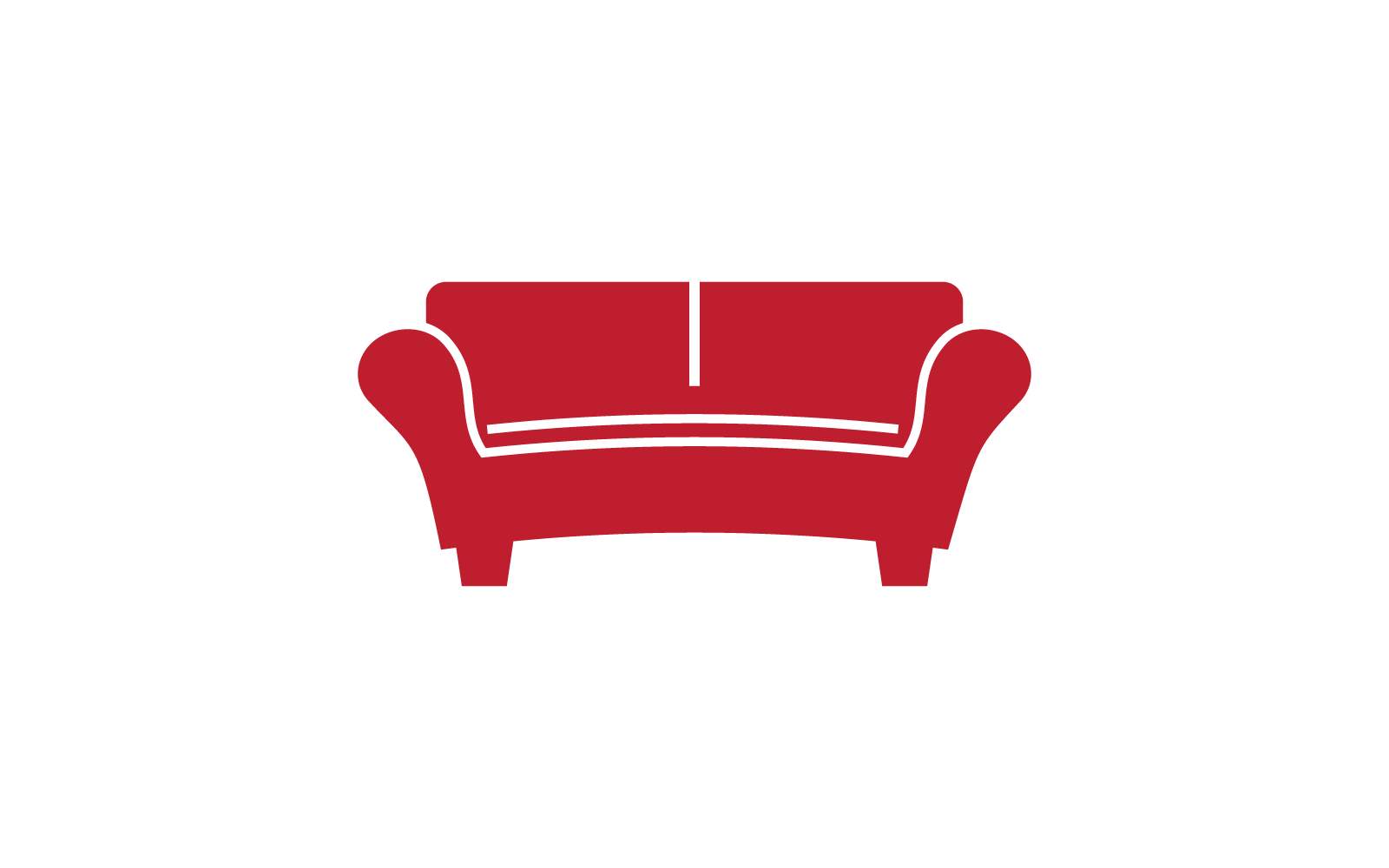 Flache Designillustrationsschablone des Möbelvektors