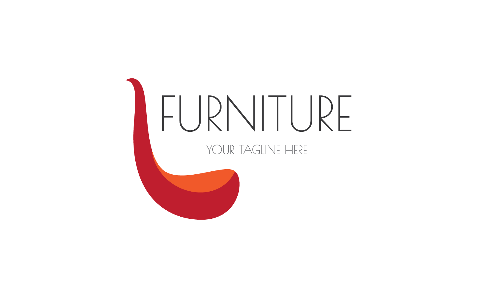 Furniture vector flat design illustration template