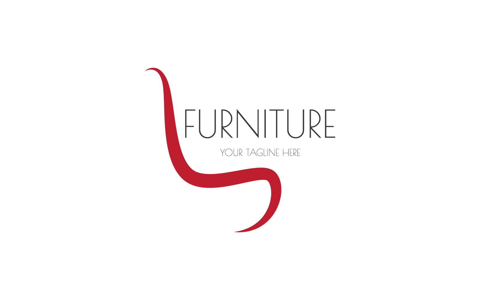 Furniture illustration design vector template
