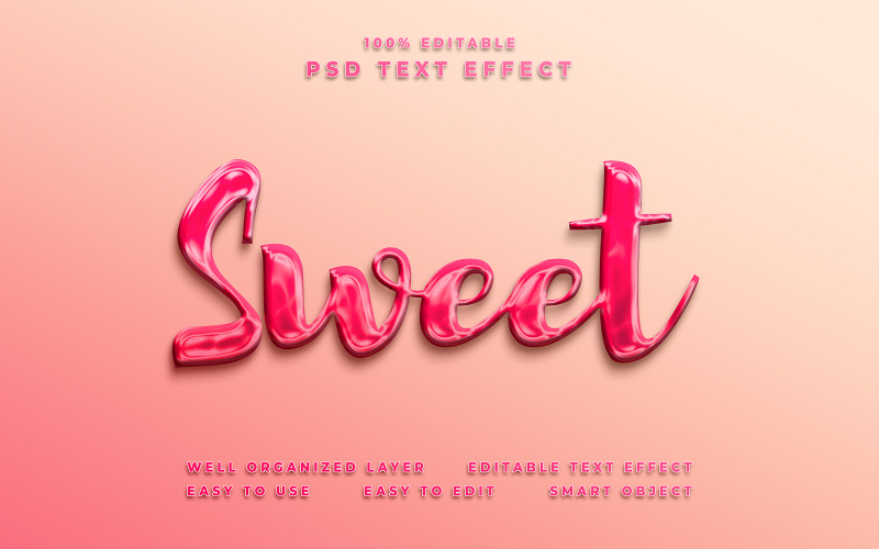 Sweet Editable Text Effect Illustration
