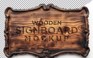 Vintage Wooden Signage Mockup Template 27