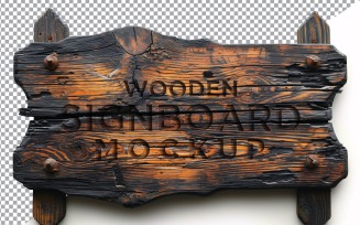 Vintage Wooden Signage Mockup Template 30