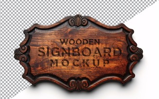 Vintage Wooden Signage Mockup Template 36