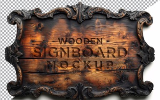 Vintage Wooden Signage Mockup Template 37