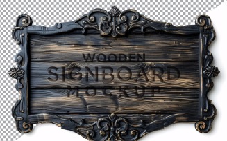 Vintage Wooden Signage Mockup Template 40