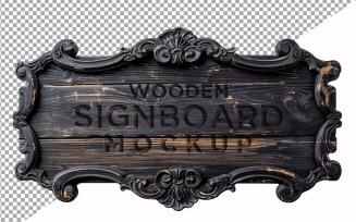 Vintage Wooden Signage Mockup Template 41