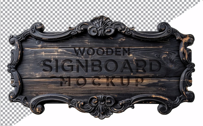 Vintage Wooden Signage Mockup Template 41 Product Mockup