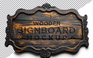 Vintage Wooden Signage Mockup Template 42