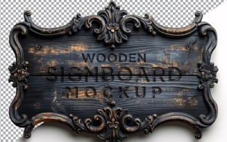 Vintage Wooden Signage Mockup Template 43