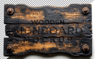 Vintage Wooden Signage Mockup Template 44