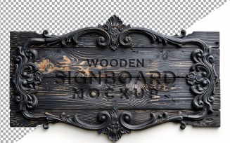 Vintage Wooden Signage Mockup Template 46