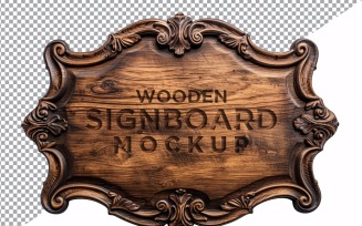 Vintage Wooden Signage Mockup Template 48