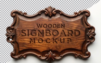 Vintage Wooden Signage Mockup Template 49