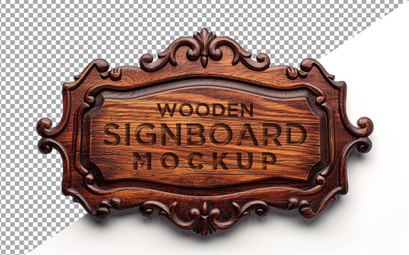 Vintage Wooden Signage Mockup Template 50 Product Mockup