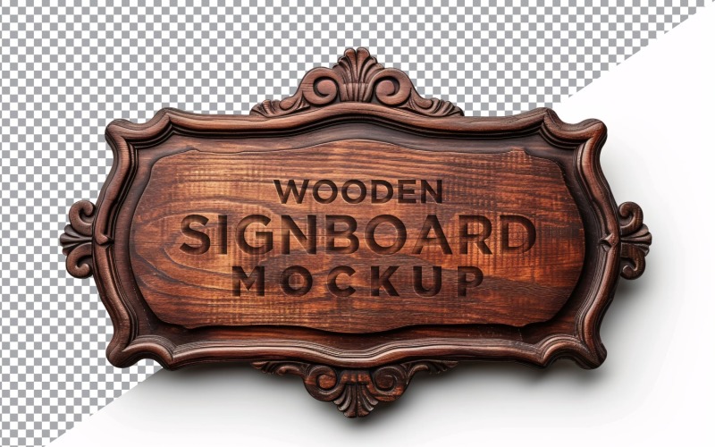 Vintage Wooden Signage Mockup Template 51 Product Mockup